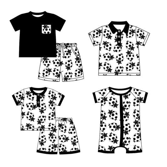 Baby Boy Short Sleeves Football Sibling Romper Set ( Moq 5 Each Style ) 12.24