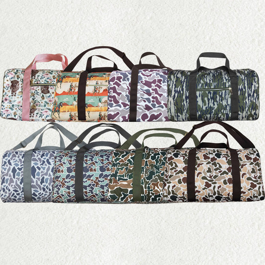 Kids Girl Adult Women Camo Western Cow Sibling Duffel Gym Bags