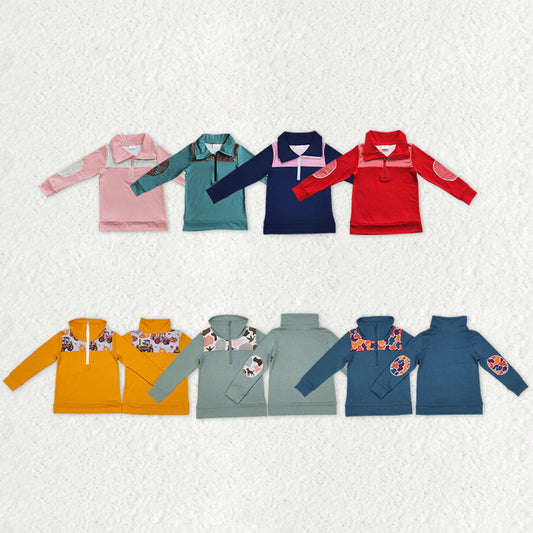 Baby Boy Girl Long Sleeves Zipper Sibling Pullover Shirt Tops RTS