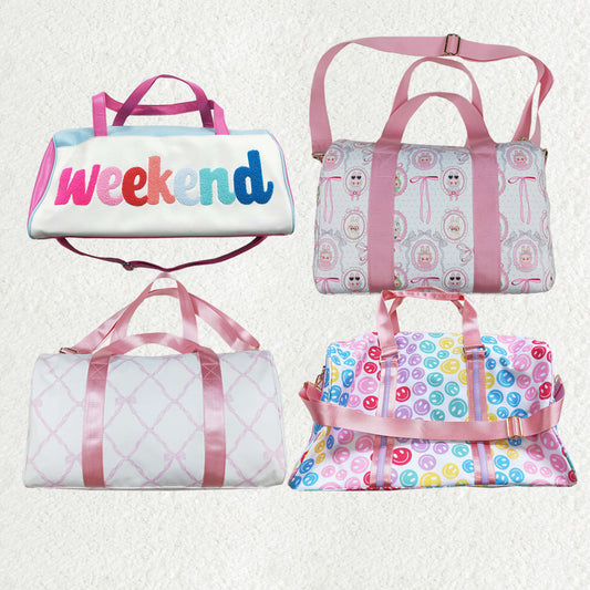 Kids Girl Adult Women Smile Bows Sibling Duffel Gym Bags
