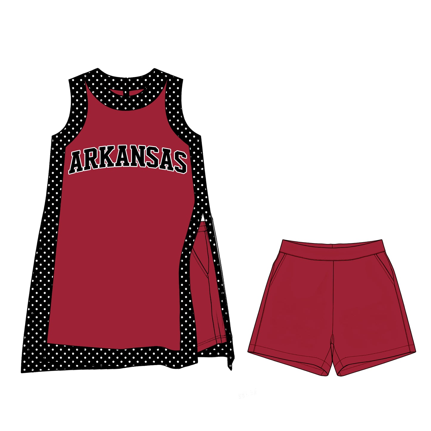 ( Moq 5 ) Baby Girls Kids Sleeveless Team Tops Shorts Team Set Clothes