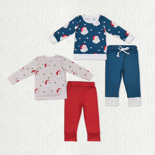 Boys Girls Long Sleeves Santa Shirt Pants Sibling Christmas Pajamas Set Clothes RTS
