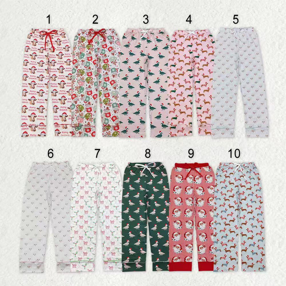 Sibling Adult Christmas Print Men Women Pajamas Pants Bottom Clothes RTS