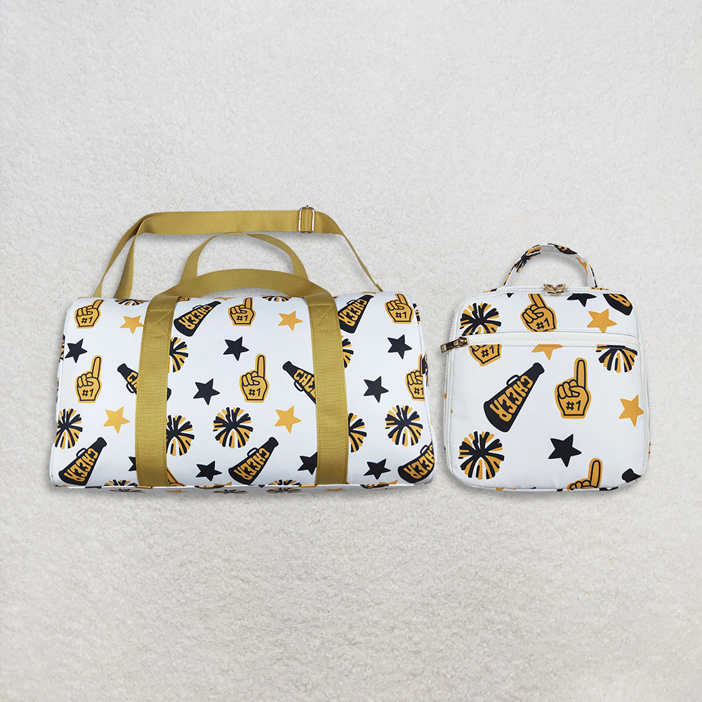 Sibling Kids Girl Adult Team Cheer Yellow Gym Bags Lunch Box Picnic Thermal Bag RTS