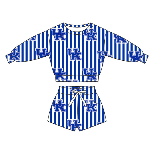 ( Moq 5 ) Baby Girls Kids Long Sleeves Shirt Pockets Shorts Team Set Clothes