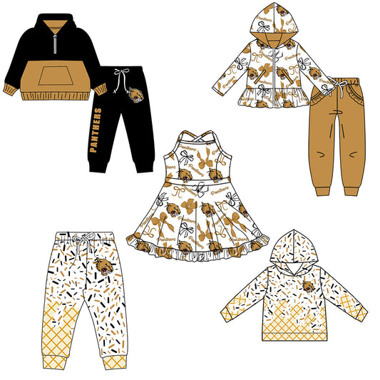 ( Moq 5 each style ) Baby Boy Girl Team Bows Sibling Shirt Cheer Dress Set 8.16