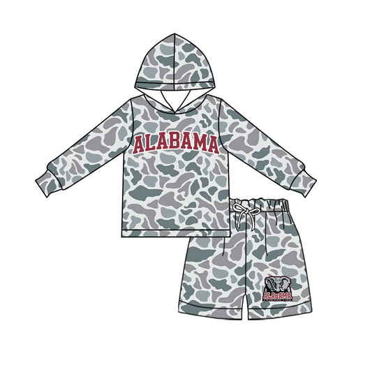 ( Moq 5 ) Baby Girls Kids Long Sleeves Hoodie Shirt Camo Shorts Team Set Clothes
