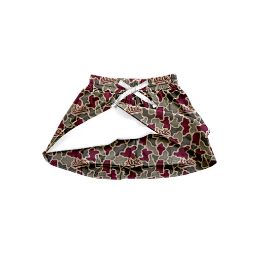 ( Moq 5 ) Baby Girls Kids Southern State Camo Team Shorts Skirt Bottom