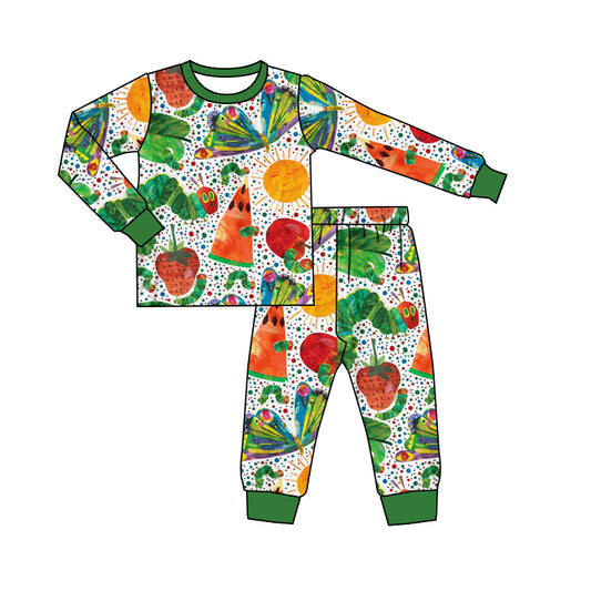 Baby Boy Long Sleeves Butterfly Strawberry Shirt Pants Pajamas Set