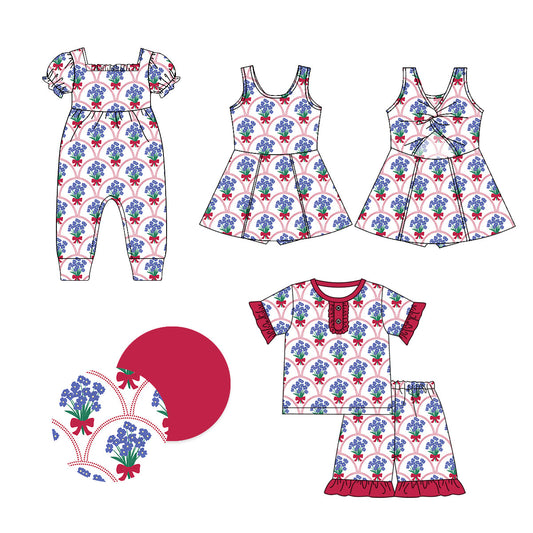 Baby Girl Flower Sibling Romper Dress Set ( Moq 5 Each Style ) 1.20