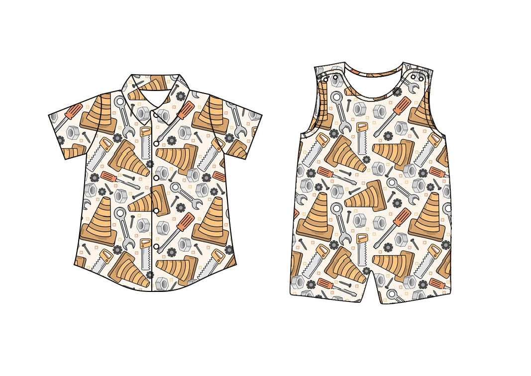 Baby Boy Tools Sibling Romper Shirt ( Moq 5 Each Style ) 12.27