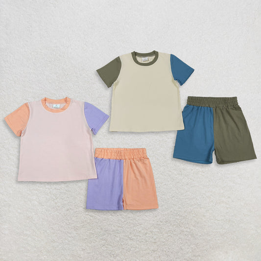 Sibling Baby Boys Girls Kids Short Sleeves Shirts Shorts Cotton Sets Summer Clothes RTS