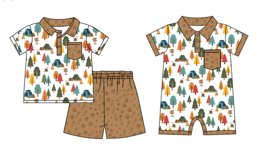 Baby Boy Short Sleeves Tree Sibling Romper Set ( Moq 5 Each Design ) 12.13