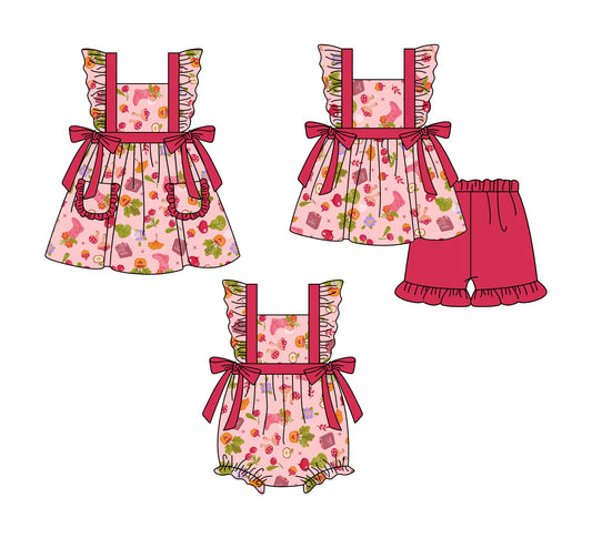 Baby Girl Bows Sibling Romper Dress Set ( Moq 5 Each Style ) 1.9