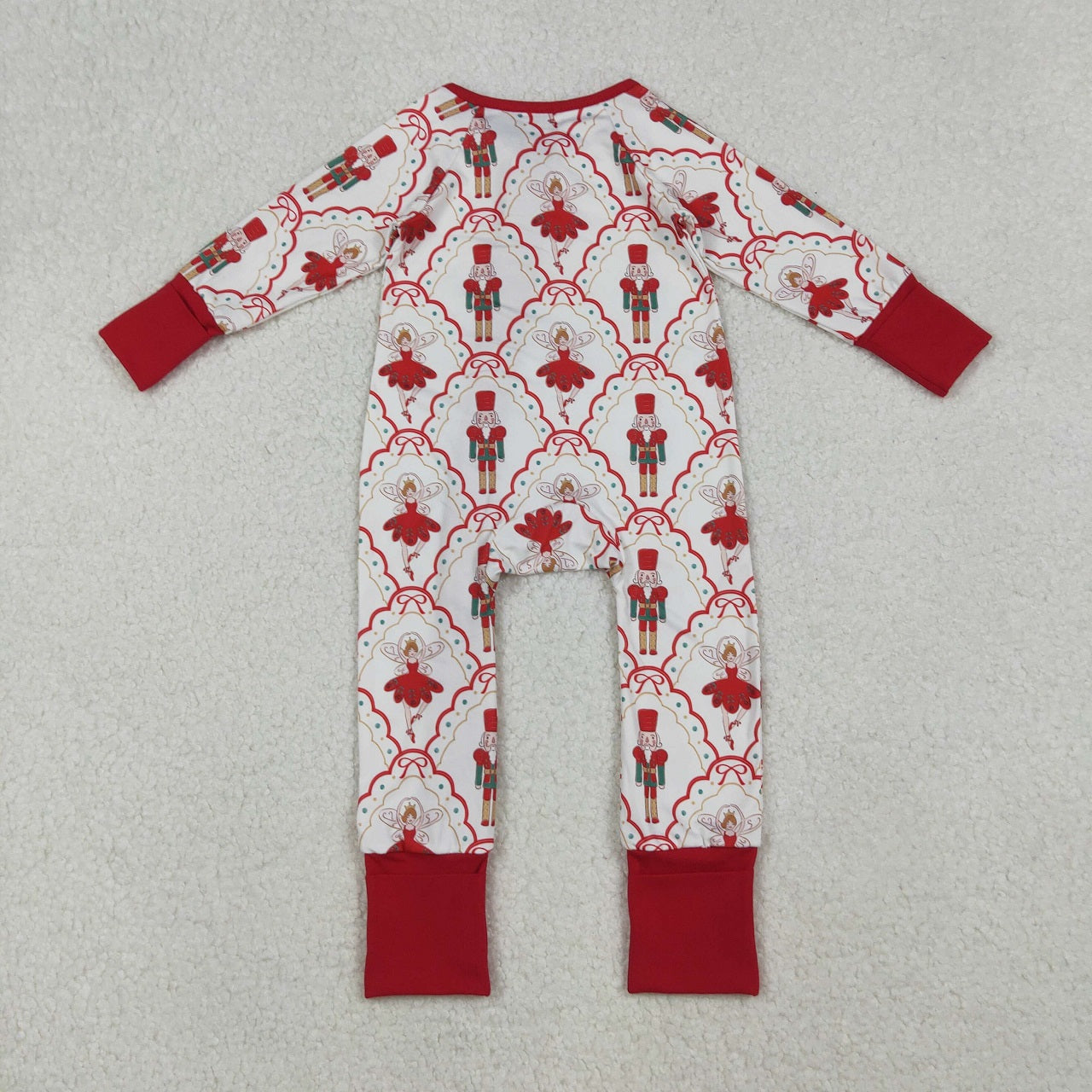 Sibling Family Girls Kids Adult Woman Soldier Bows Christmas Zipper Romper Pajamas Clothes Set RTS