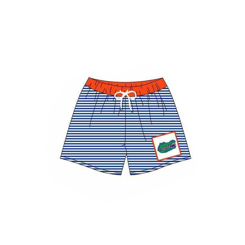 Baby Boy Blue Stripes Team Swim Trunks Shorts Swimwear ( Moq 5 )