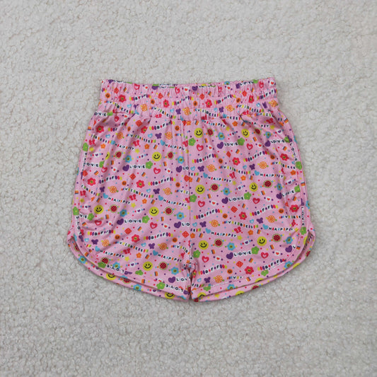 Baby Girl Toddler Smile Flower Hearts Pink Shorts Bottoms RTS