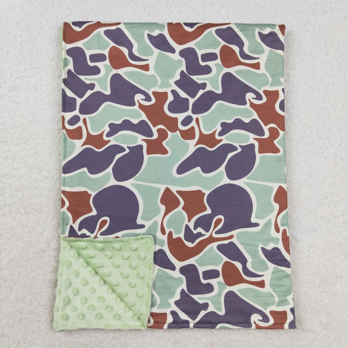 Baby Boy Children Green Camo Blanket