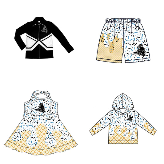 ( Moq 5 each style ) Baby Boy Girl Summer Team Sibling Drip Bows Shorts Shirt Dress Set 7.26