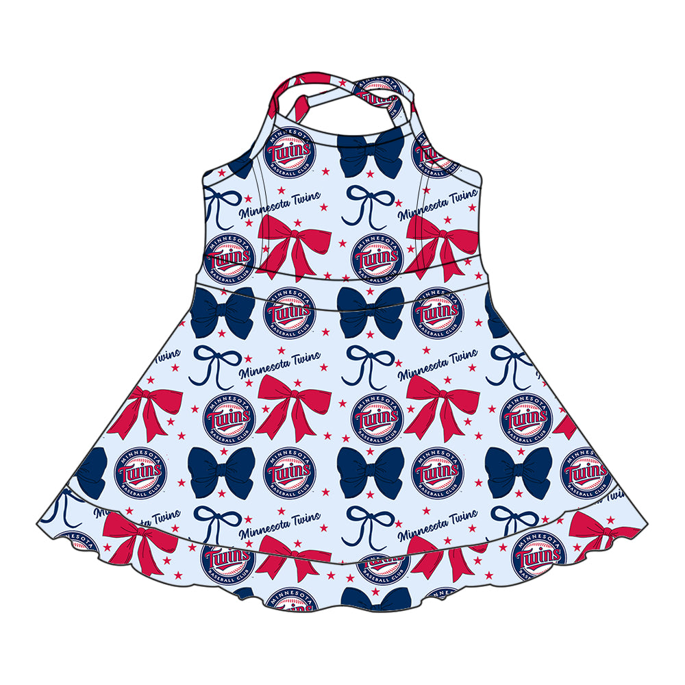 ( Moq 5 each style ) Baby Girl Toddler Team Bows Sibling Dress Set