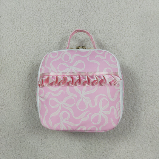 Preorder Baby Toddler Kids Bows Pink Ruffle Lunch Box Picnic Thermal Bag
