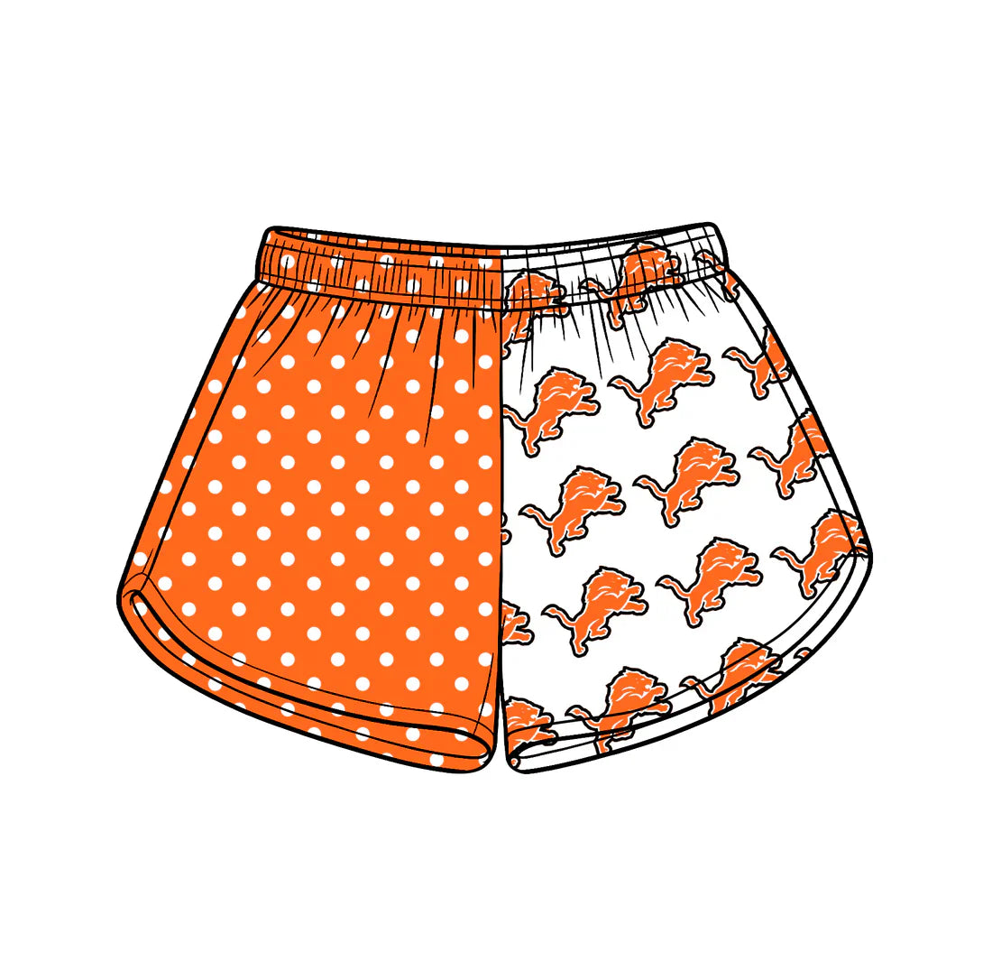 ( Moq 5 ) Baby Girls Kids Lions Dots Team Shorts Summer Clothes