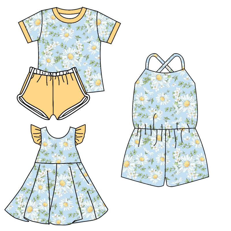 Baby Girl Toddler Flower Summer Sibling Jumpsuit Dress Set ( Moq 5 Each Style ) 3.12