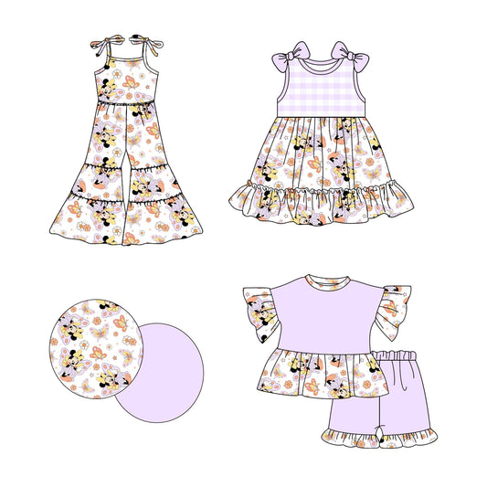 Baby Girl Butterfly Flower Mouse Sibling Jumpsuit Dress Set ( Moq 5 Each Style ) 2.28