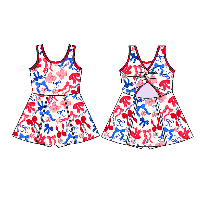 ( Moq 5 each style ) Baby Girl Team Bows Sibling Dress Set 5.16