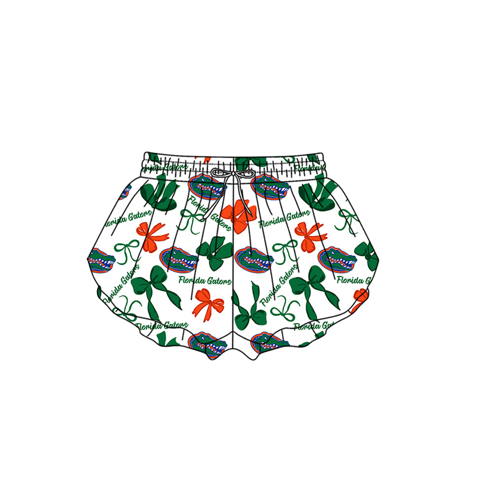 ( Moq 5 Each Style ) Baby Girls Kids Green Bows Sibling Team Shorts Dresses Set