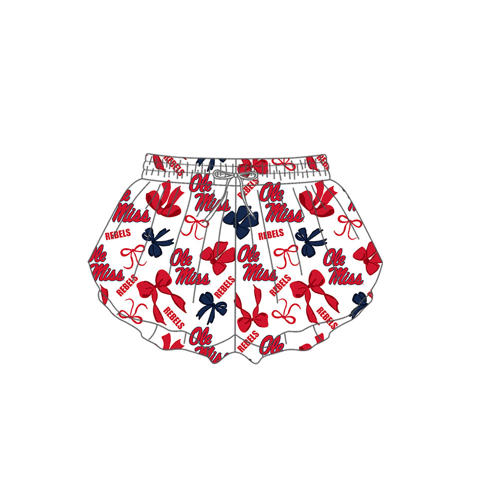 ( Moq 5 Each Style ) Baby Girls Kids Red Bows Sibling Team Shorts Dresses Set