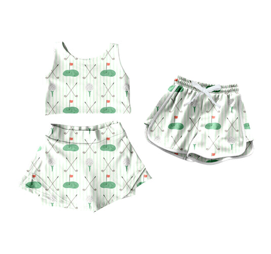 ( Moq 5 Each Style ) Baby Girl Sleeveless Baseball Sibling Shorts Set 4.18