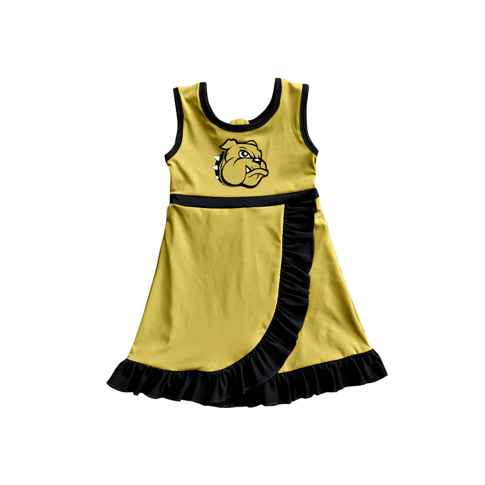 ( Moq 5 Each Style ) Sibling Baby Girls Kids Sleeveless Shorts Ruffle Dogs Dress Team Clothes