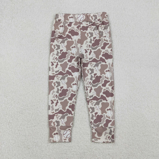 Boys Kids Baseball Camo Pockets Pants Bottoms RTS