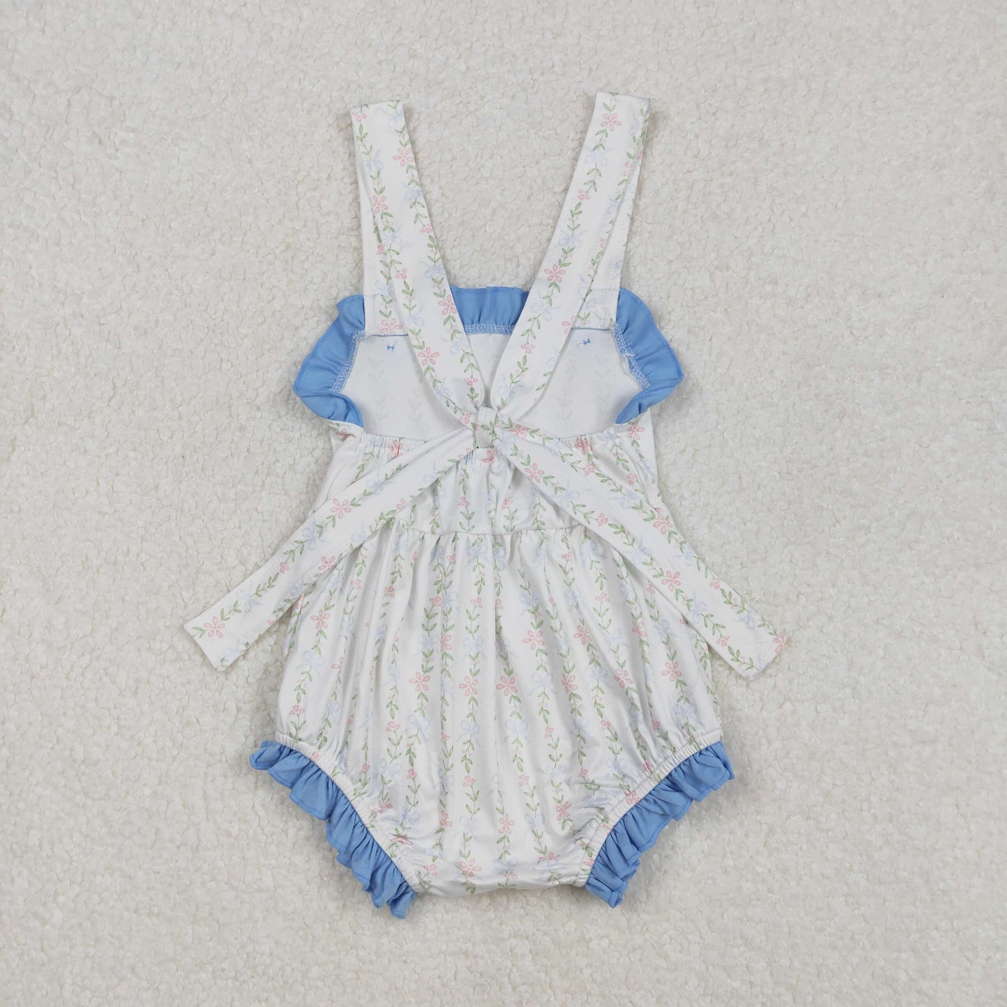 Baby Girl Sleeveless Floral Bubble One Piece Romper RTS
