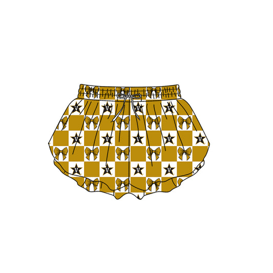( Moq 5 Each Style ) Kids Girls Adult Women Stars Bows Plaid Team Shorts Sibling Mom and Me Yoga Clothes