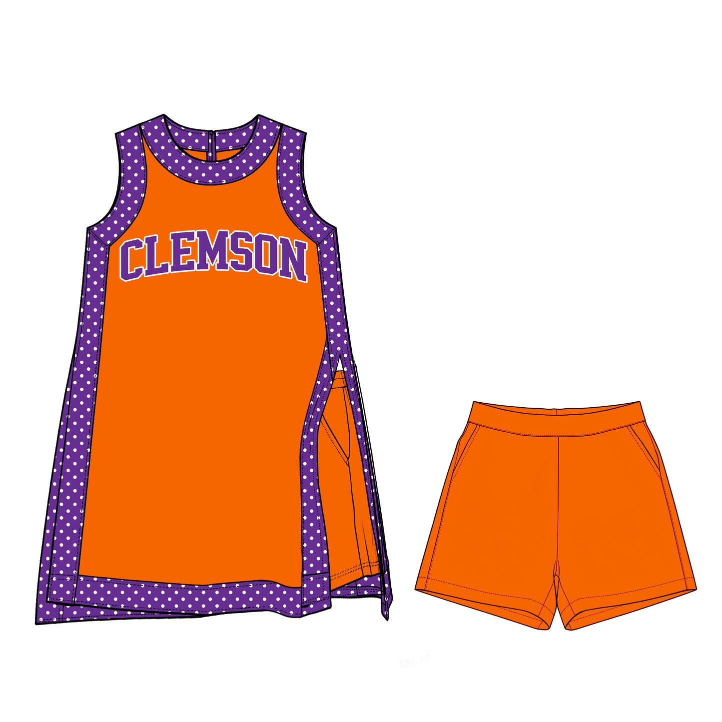 ( Moq 5 ) Baby Girls Kids Sleeveless Team Tops Shorts Team Set Clothes