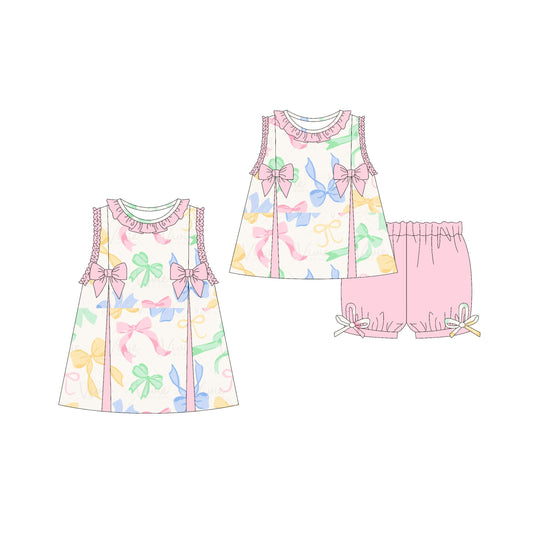 Baby Girl Sleeveless Bows Sibling Dress Set ( Moq 5 Each Style ) 3.21