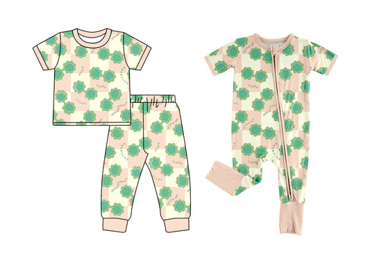 Baby Girl Short Sleeves St Patrick Sibling Romper Set ( Moq 5 Each Design ) 12.7