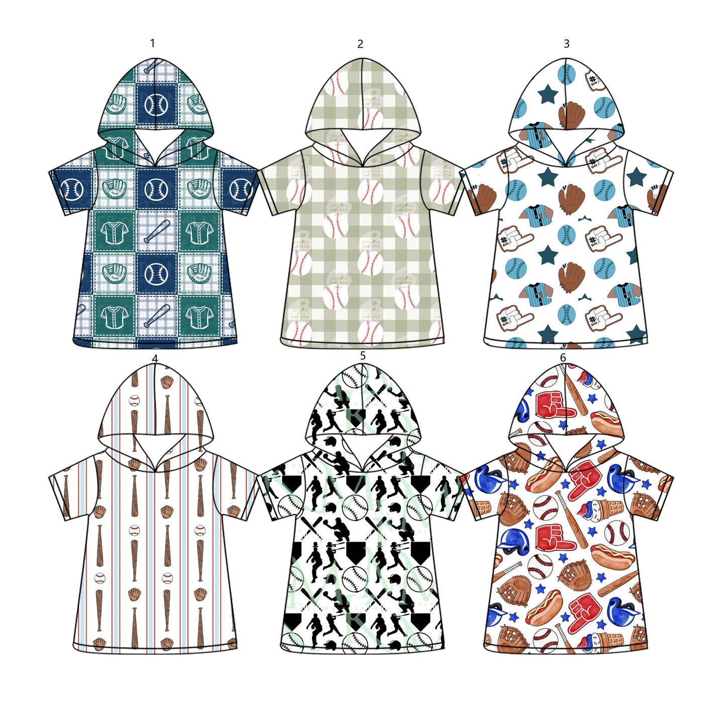 ( Moq 5 Each Style ) Sibling Baby Girls Kids Short Sleeves Baseball Hoodie Shirts Tops