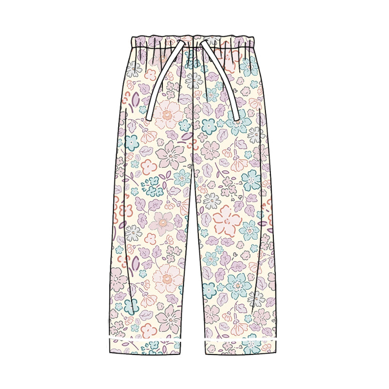 Adult Women Flower Pajamas Pants