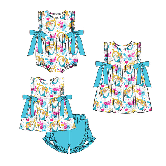 Baby Girl Princess Flower Sibling Romper Dress Clothes Set ( Moq 5 Each Design ) 11.28