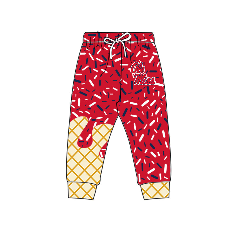 ( Moq 5 each style ) Baby Boy Girl Team Sibling Red Drips Shirt Pants Set 8.20