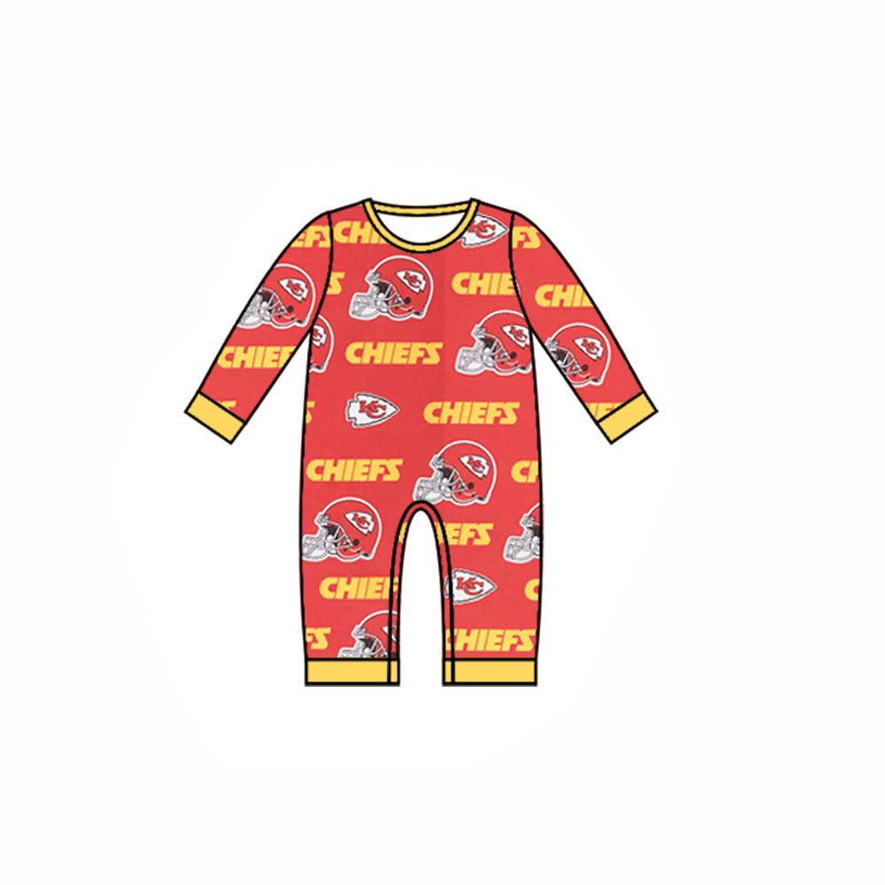 Baby Kids Newborn KC Sleeper Long Sleeves Team Romper