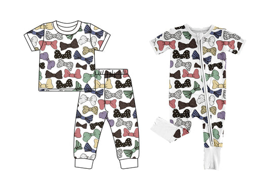 Baby Girl Short Sleeves Bows Sibling Romper Set ( Moq 5 Each Style ) 12.21