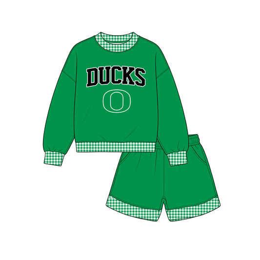 ( Moq 5 ) Baby Girls Kids Long Sleeves Shirt Shorts Team Set Clothes