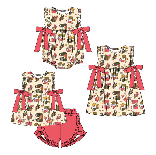 Baby Girl Sleeveless Bows Sibling Romper Dress Set ( Moq 5 Each Style ) 1.17