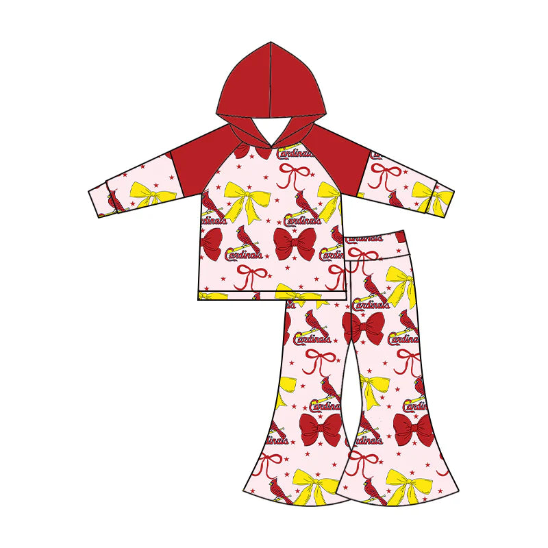 ( Moq 5 each style ) Baby Girl Toddler Team Red Yellow Bows Sibling Romper Dress Set 6.16