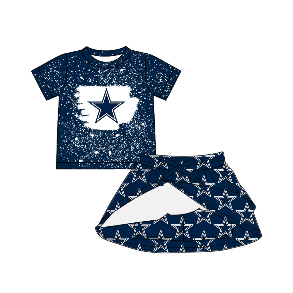 ( Moq 5 each style ) Baby Girl Toddler Stars Team Sibling Romper Dress Set 7.15