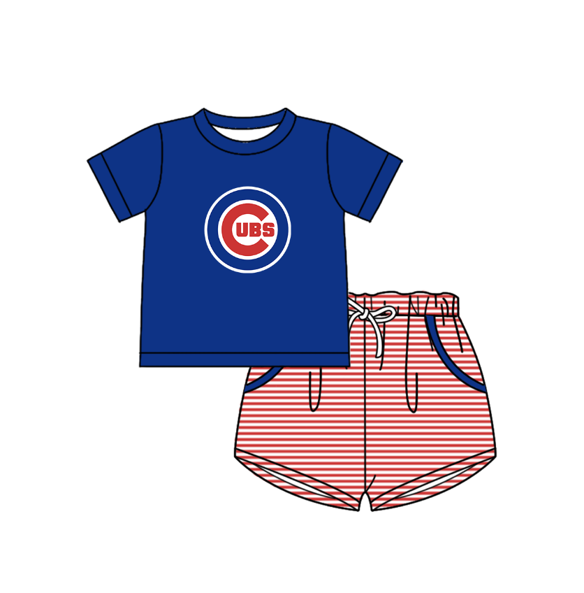 ( Moq 5 Each Style ) Baby Boys Girls Kids Team Sibling Blue Stripes Rompers Sets